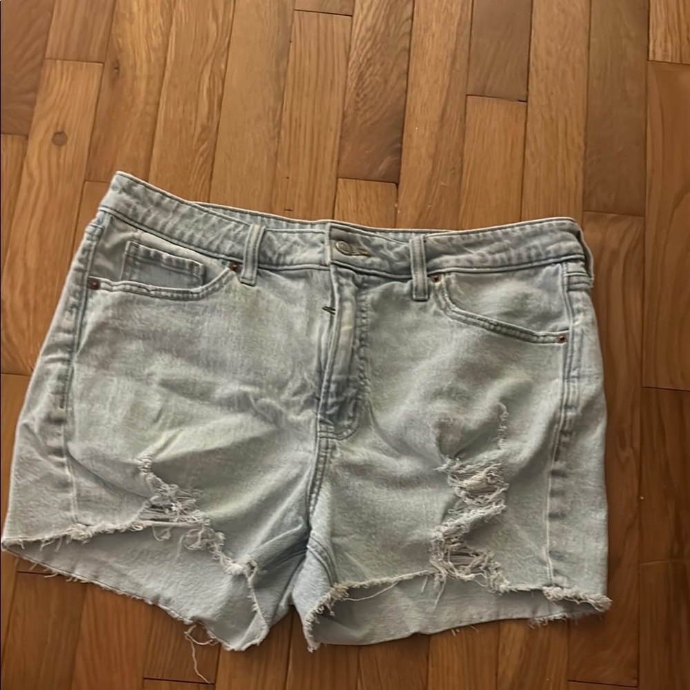 Old Navy Blue Distressed Jean Shorts Cut-Off Style